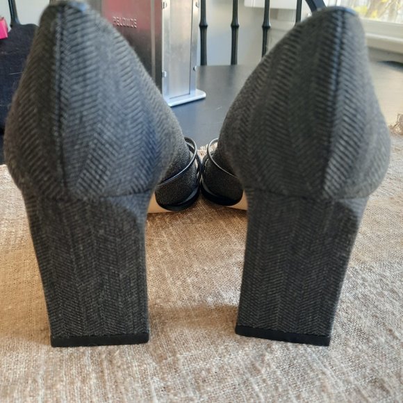 Vintage Ann Marino Strappy Square Open Toe Heels, Size 8.5 - Picture 5 of 10